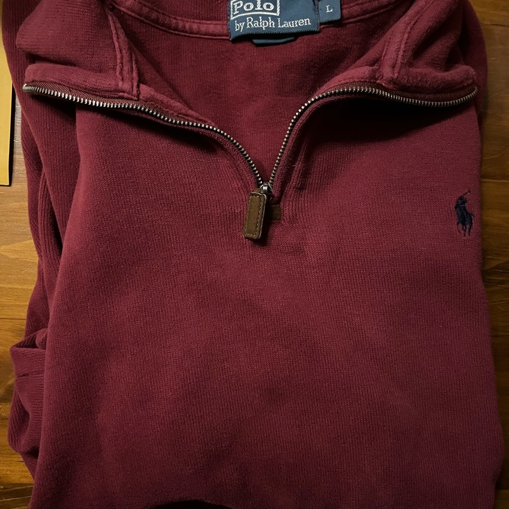 Lot of 2 Polo 1/4 zip sweaters
